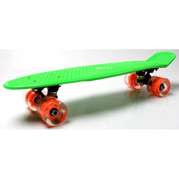 

Penny Board. Green. Светящиеся оранжевые колеса.