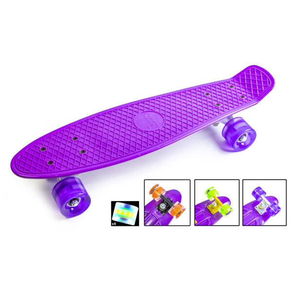

Пенни борд Penny Board. Violet. Светящиеся колеса.