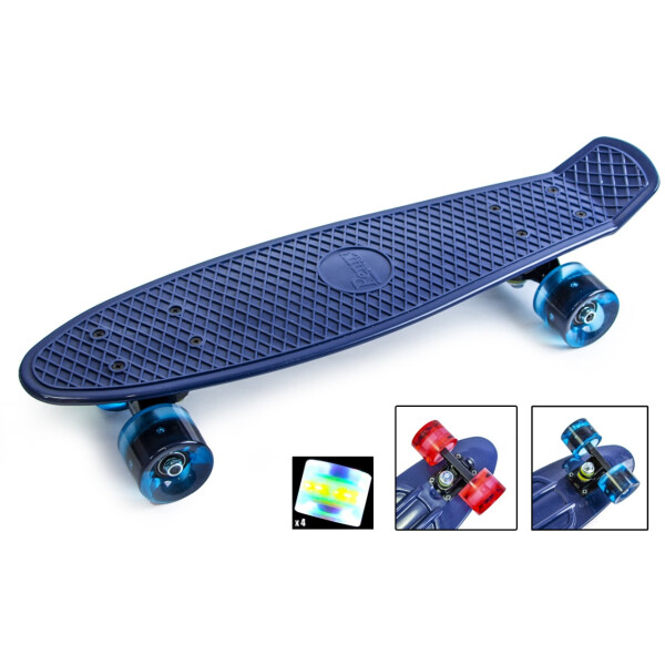 

Penny Board. Темно-синий цвет. Светящиеся колеса.