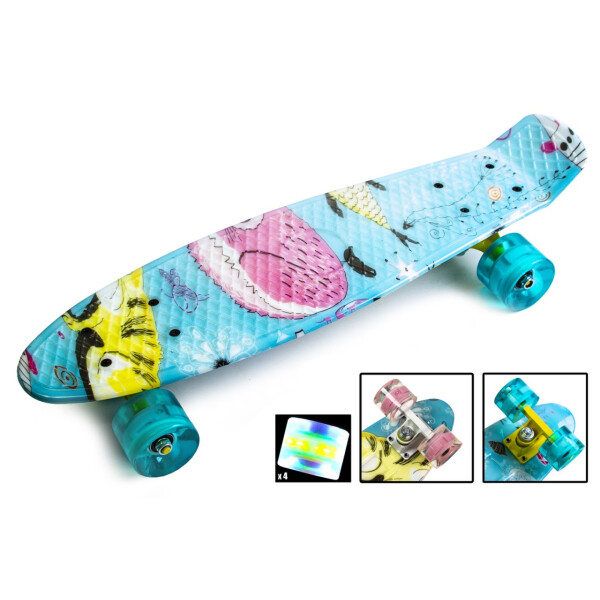 

Пенни борд Penny Board "Cool cat" Светящиеся колеса
