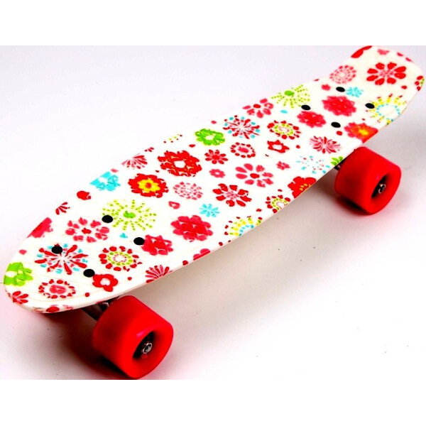 

Penny Board White Flowers
