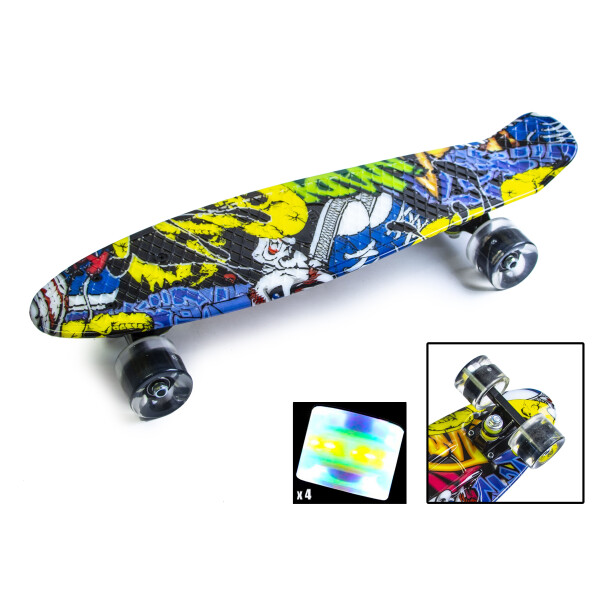 

Пенни борд Penny Board "Cool Draft" Joker Светящиеся колеса