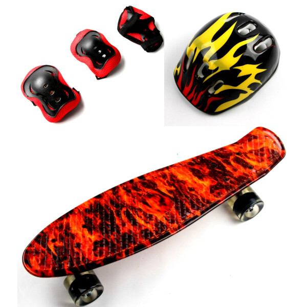 

Penny Board Fire защита шлем Светящиеся колеса