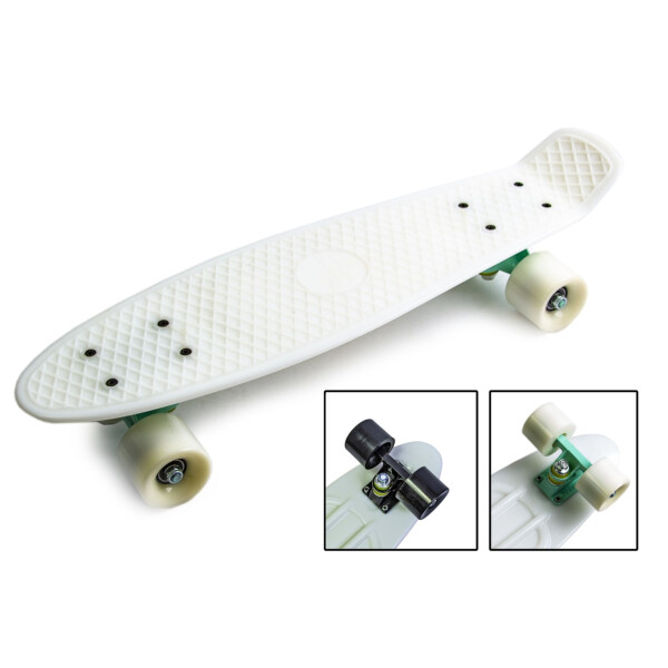 

Пенни борд Penny Board. Белый цвет. Матовые колеса.