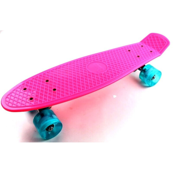 

Скейт Penny Boarde Pink Светящиеся бирюзовые колеса