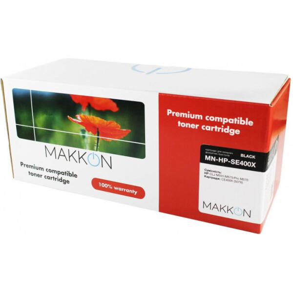 

Makkon HP CLJ CE400X (507X) (SE400X) 11k black (MN-HP-SE400X)