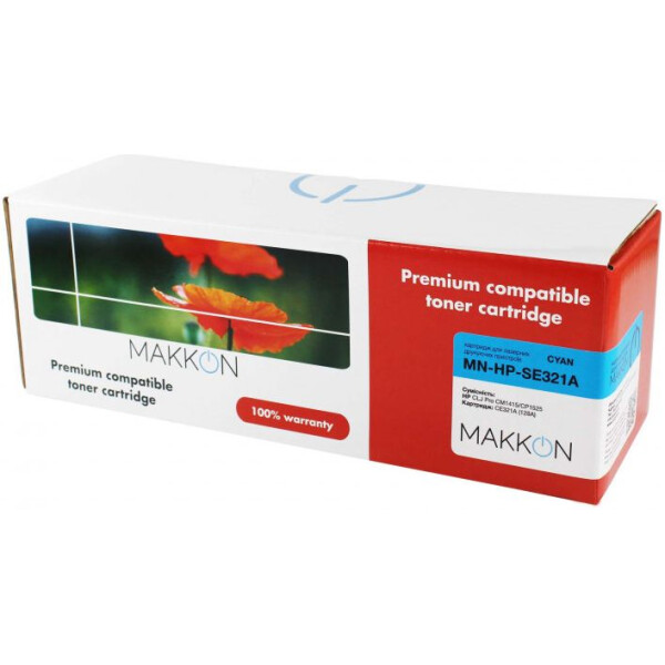 

Makkon HP CLJP CE321A (128A) (SE321A) 1.3k cyan (MN-HP-SE321A)