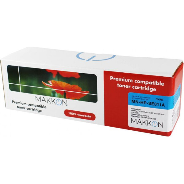 

Makkon HP СE311A (126A) (SE311A)/Canon 729 1k cyan (MN-HP-SE311A)