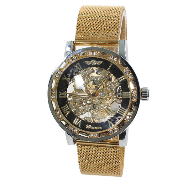 

Наручные часы Winner Diamonds mesh W0905 Gold + Black