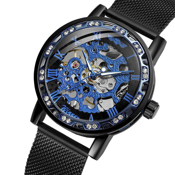 

Наручные часы Winner Diamonds mesh W0905 Black + Blue