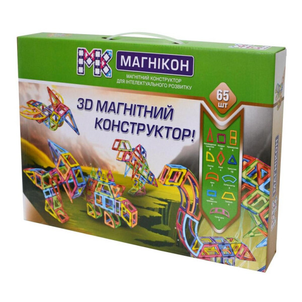 

Конструктор Магнікон 65 деталей (MK-65)