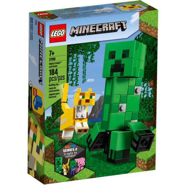 

Конструктор LEGO Minecraft Большие фигурки Minecraft, Крипер и Оцелот 184 дет (21156)