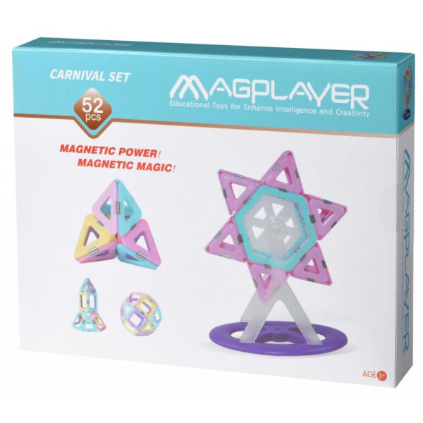 

Конструктор Magplayer магнитный набор 52 эл (MPH2-52)
