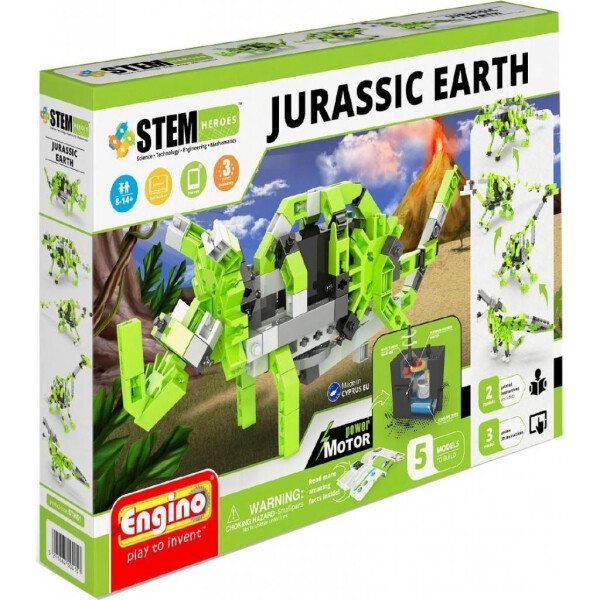 

Конструктор Engino Stem Heroes Motorized 5 в 1 Динозавры (STH61)