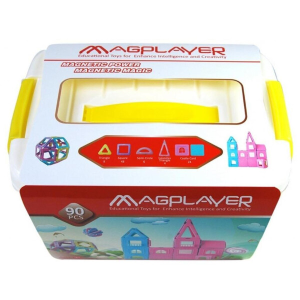 

Конструктор Magplayer магнитный набор бокс 90 эл. (MPT2-90)