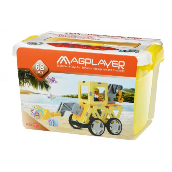 

Конструктор Magplayer магнитный набор бокс 68 эл (MPT2-68)