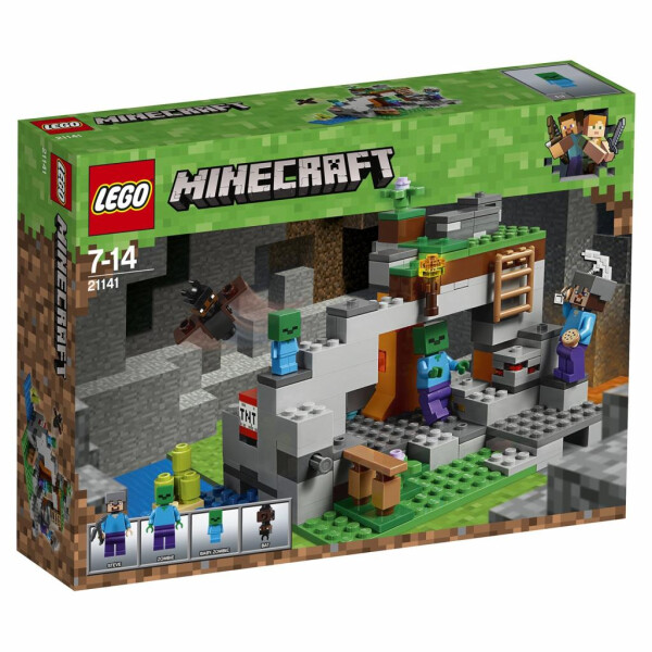 

Конструктор LEGO MINECRAFT Пещера зомби 241 деталь (21141)