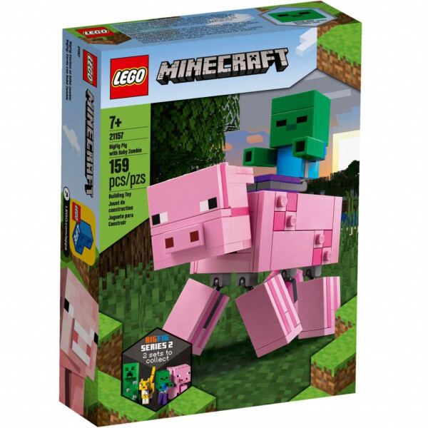 

Конструктор LEGO Minecraft Большие фигурки Minecraft, Свинья и Зомби-ребёнок (21157)