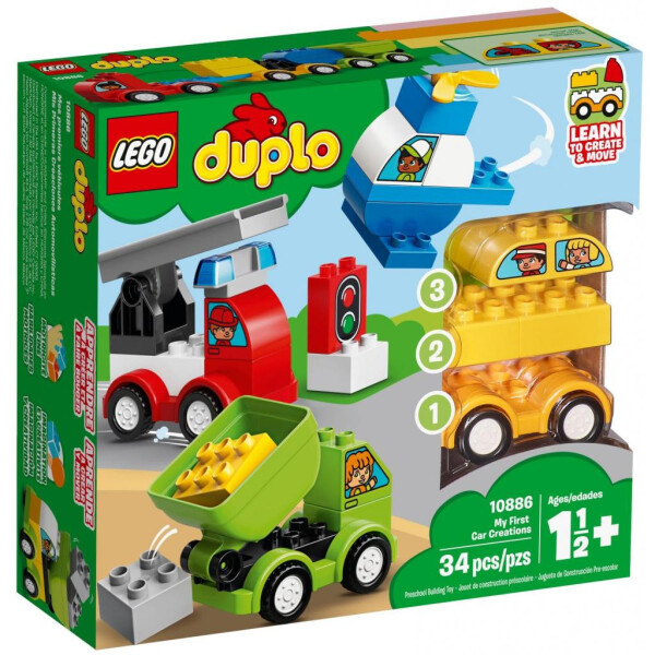 

Конструктор LEGO DUPLO Мои первые машинки 34 детали (10886)