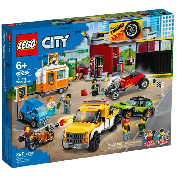 

Конструктор LEGO City Тюнинг-мастерская 897 деталей (60258)