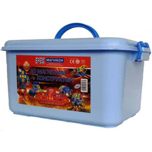 

Конструктор Магнікон 170 деталей Plastic box (MK-170)