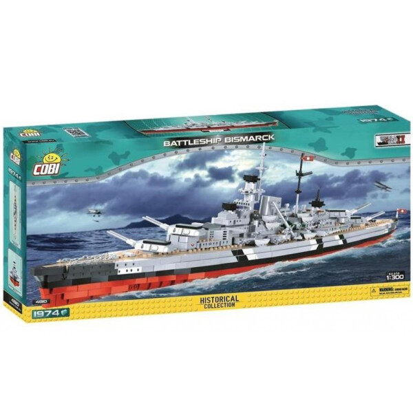 

Конструктор Cobi World Of Ships Линкор Бисмарк 1974 деталей (COBI-4810)
