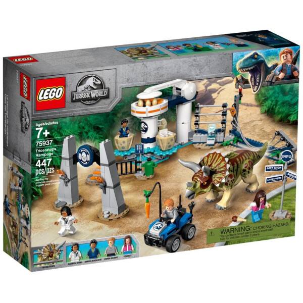 

Конструктор LEGO LEGO Jurassic World Нападение трицератопса 447 деталей (75937)