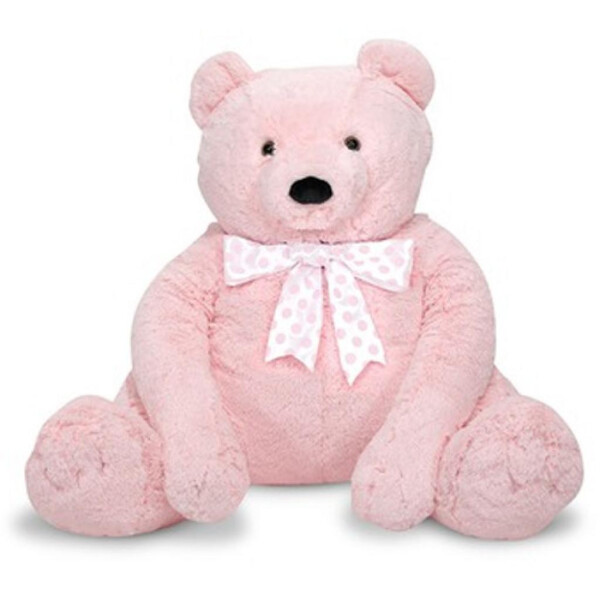 

Мягкая игрушка Melissa&Doug Большой плюшевый мишка, розовый, 76см х 69см (MD3980)