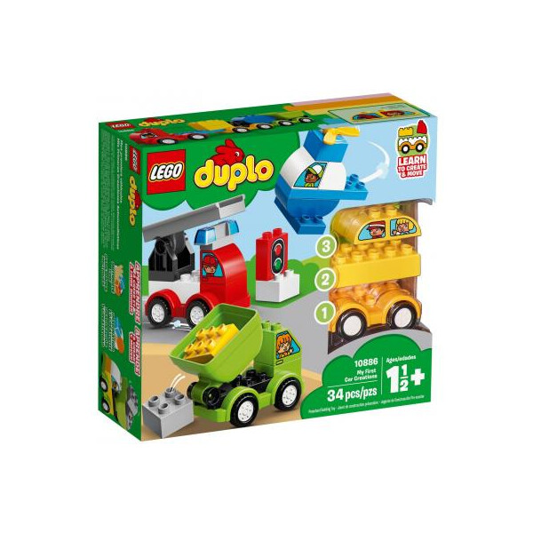

Конструктор LEGO DUPLO Мои первые машинки 34 детали (10886)