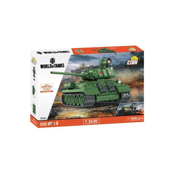 

Конструктор Cobi World Of Tanks Т-34/85 500 деталей (COBI-3005A)