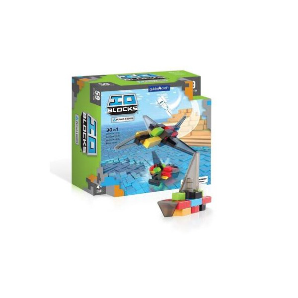 

Конструктор Guidecraft IO Blocks Самолеты и корабли 59 деталей (G9608)
