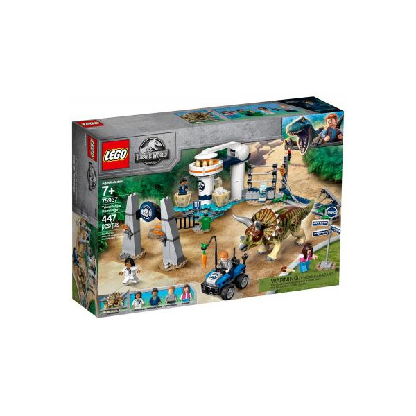 

Конструктор LEGO LEGO Jurassic World Нападение трицератопса 447 деталей (75937)