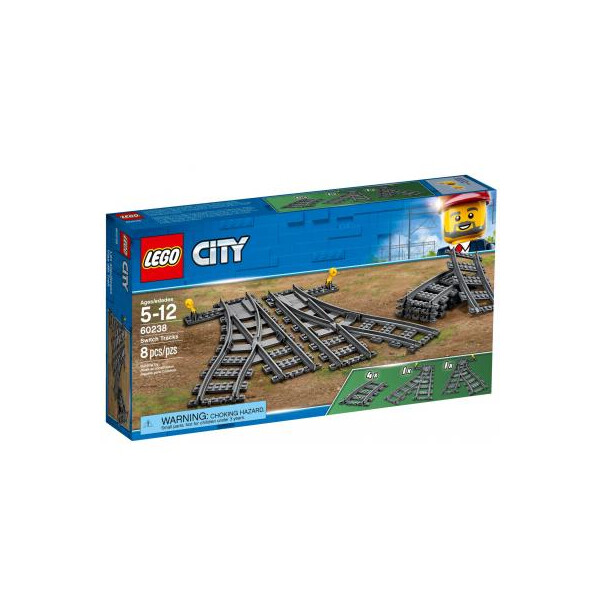 

Конструктор LEGO City Железнодорожные стрелки 8 деталей (60238)