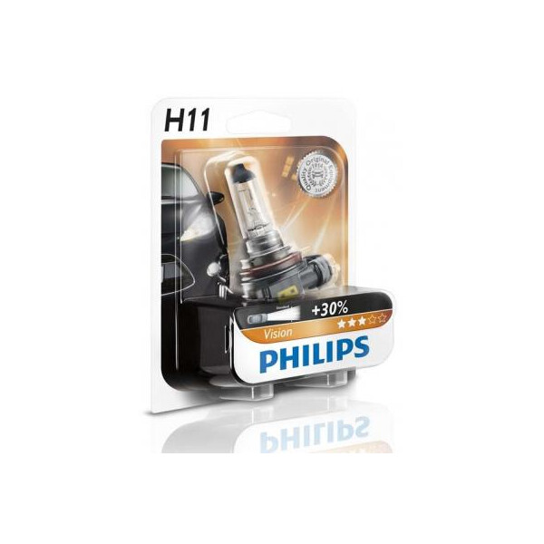 

Автолампа PHILIPS H11 Vision, 3200K, 1шт (12362PRB1)