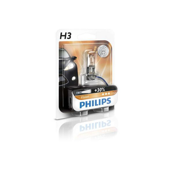 

Автолампа PHILIPS H3 Vision, 3200K, 1шт (12336PRB1)