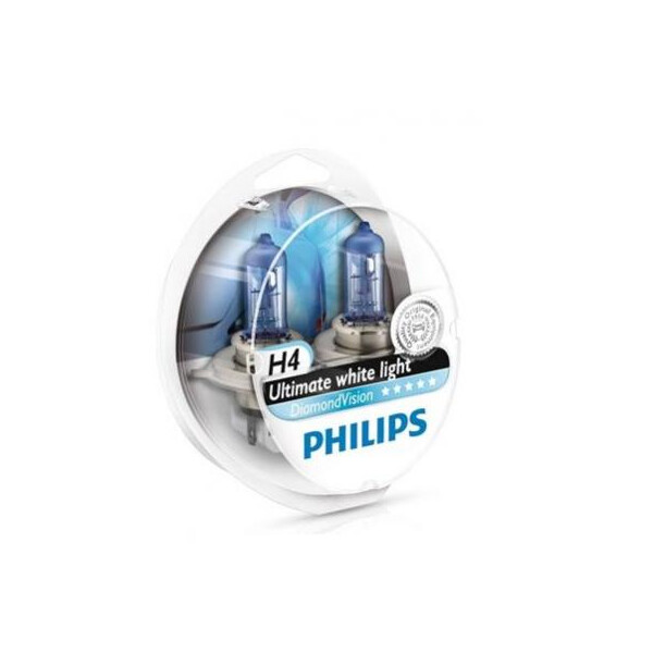 

Автолампа PHILIPS H4 Diamond Vision, 5000K, 2шт (12342DVS2)