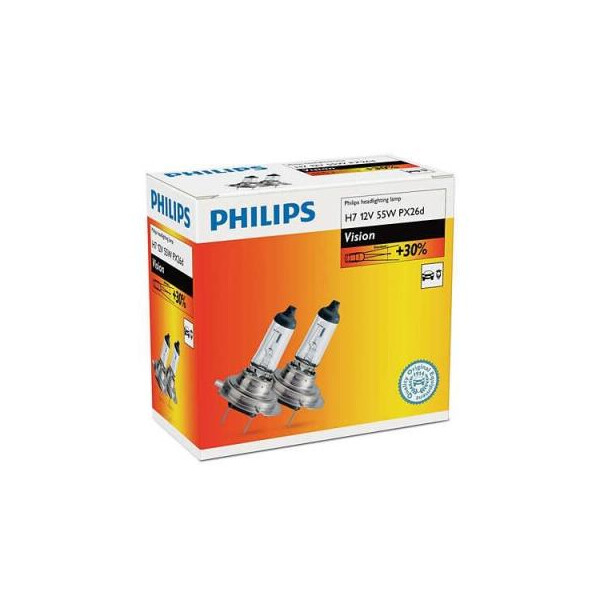 

Автолампа PHILIPS H7 Vision, 3200K, 2шт (12972PRC2)