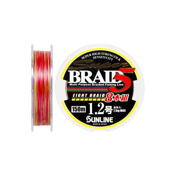 

Шнур Sunline Super Braid 5 (8 Braid) 150m #1.2/0.185мм 7.1кг (1658.08.55)