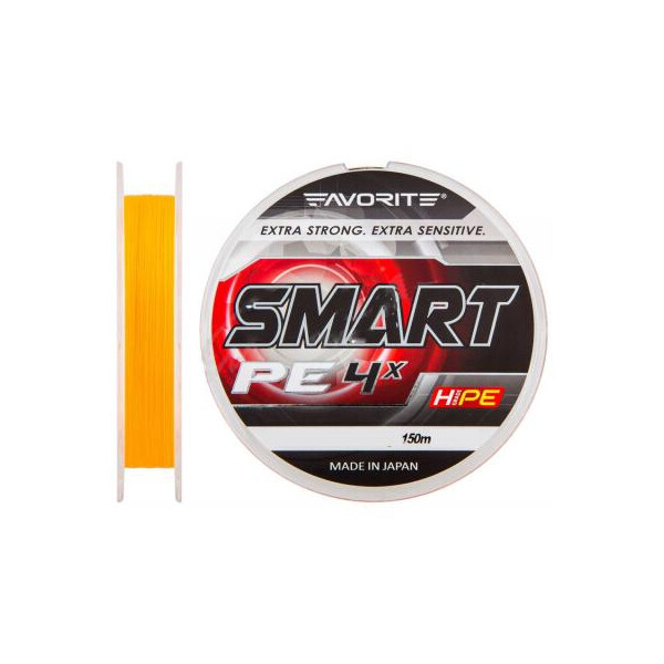 

Шнур Favorite Smart PE 4x 150м (оранж.) #0.4/0.104мм 3кг (1693.10.39)