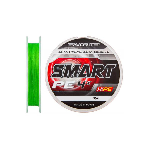 

Шнур Favorite Smart PE 4x 150м (салат.) #0.4/0.104мм 3кг (1693.10.37)