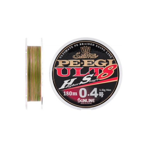 

Шнур Sunline PE EGI ULT HS8 180m #0.4/0.104mm 3.3kg (1658.07.33)