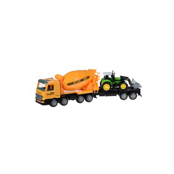 

Спецтехника Same Toy инерционная Truck Бетономешалка Желтая с бульдозером (98-88Ut-2)