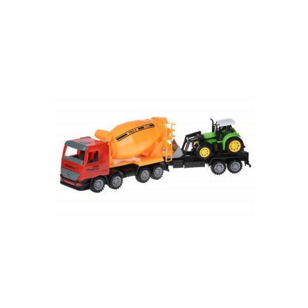 

Спецтехника Same Toy инерционная Truck Бетономешалка Красная с бульдозером (98-88Ut-1)