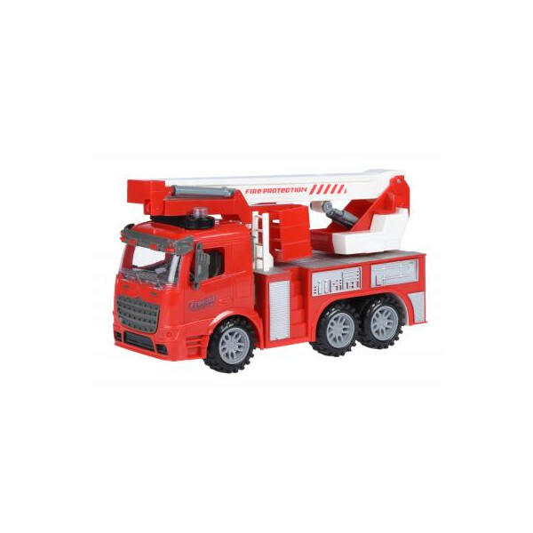 

Спецтехника Same Toy инерционная Truck Пожарная машина с подъемным краном со свет (98-617AUt)