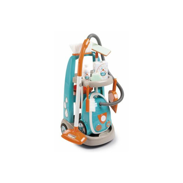 

Игровой набор Smoby Тележка для прибирания с пылесосом и 9 аксессуарам (330309)