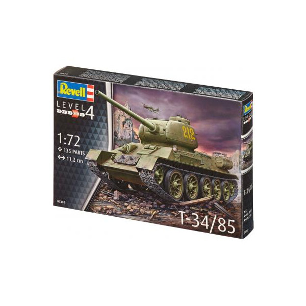 

Сборная модель Revell Танк Т-34/85 уровень 4, 1:72 (RVL-03302)