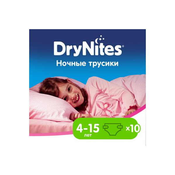 

Подгузник Huggies DryNites для девочек 4-7 лет 10 шт (5029053527581)
