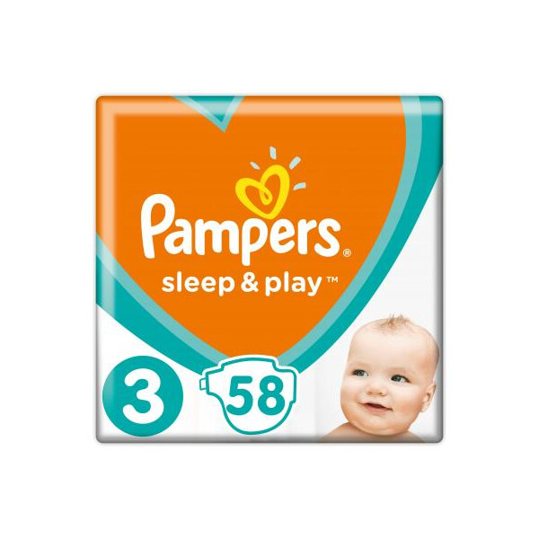 

Подгузник Pampers Sleep & Play Midi Размер 3 (6-10 кг), 58 шт (4015400224211)