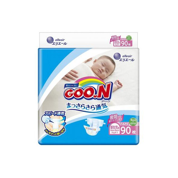

Подгузник GOO.N для новорожденных до 5 кг SS унисекс 90 шт (853620)