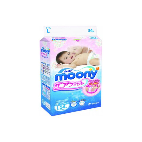 

Подгузник Moony L (9-14 кг) 54 шт (4903111244003)